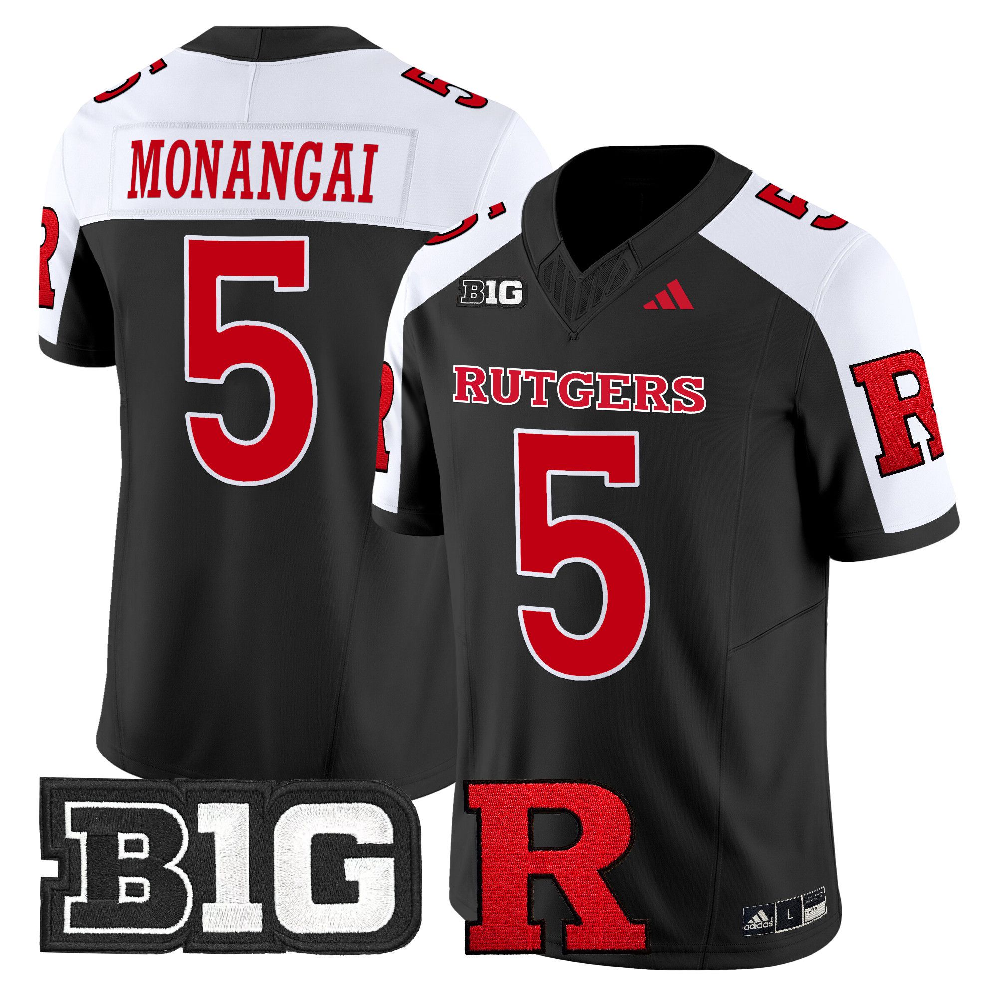 Men Rutgers Scarlet Knights #5 Monangai Black 2024 Vapor Limited NCAA Jersey->ncaa teams->NCAA Jersey